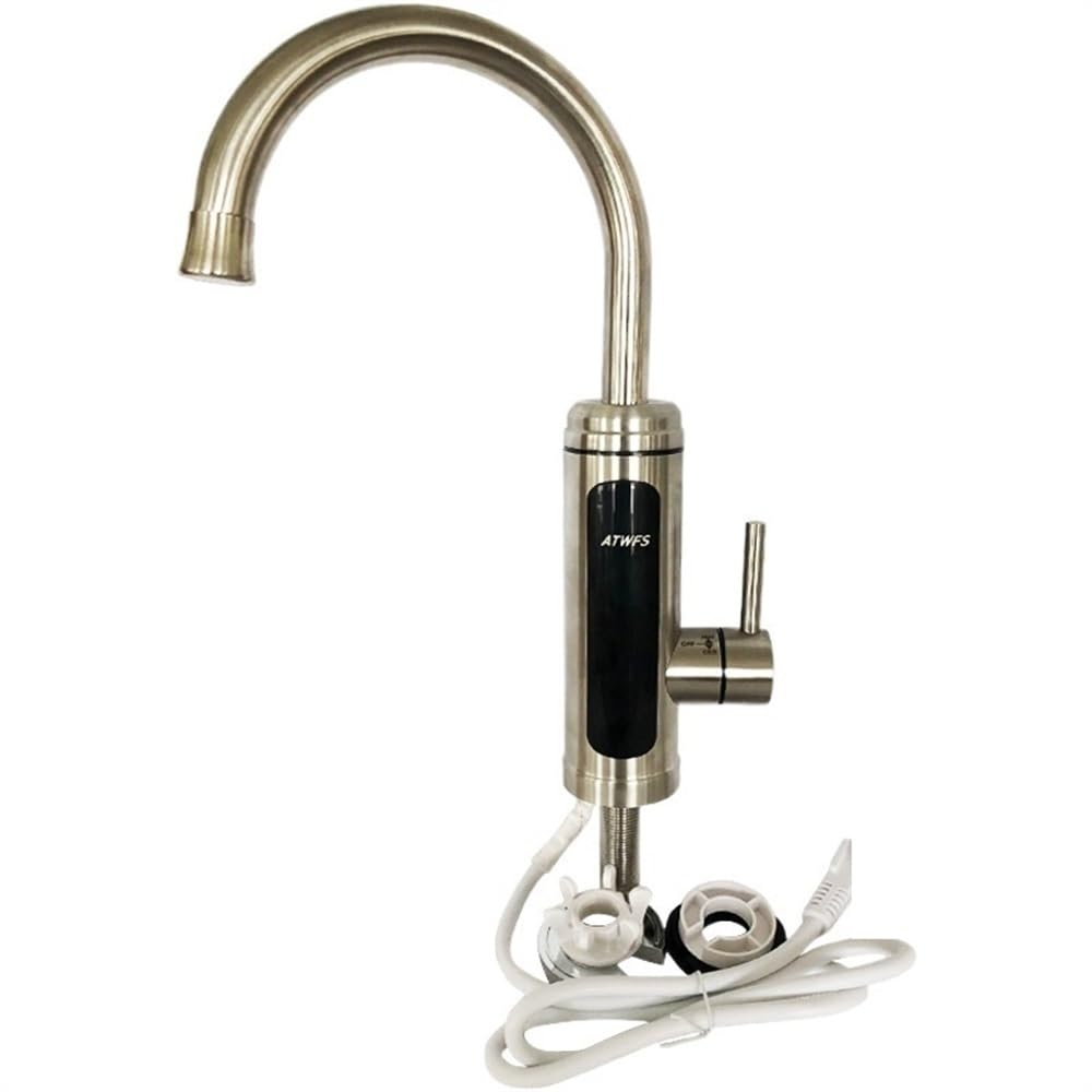 Electric Tap Instant Water Heater Faucet Tankless Heaters Kitchen Hot Tap Bathroom Heating Electric 220v Stainless Steel Shell(Style Two)