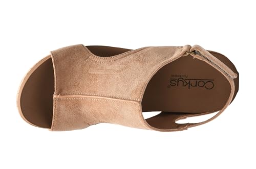 Image of Corkys Footwear Womens Carley Wedges, Featuring Corkys EVA Foam Cushioned Insoles, A 2.5 Inch Heel, Lightweight For All Day Wear, And Hook And Loop Closure