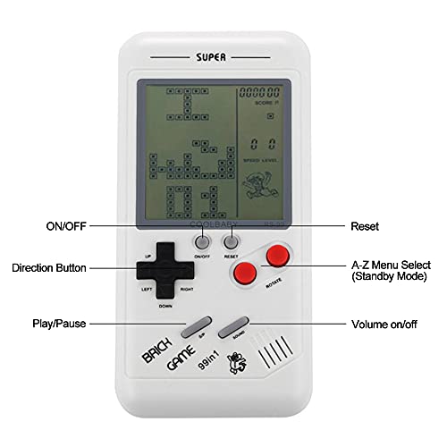 Image of RS-99 Classic Game Console Tetris Game Block Game Puzzle Games Handheld Game for Children Built-in 26 Kinds of Games (Black) -Layfoo