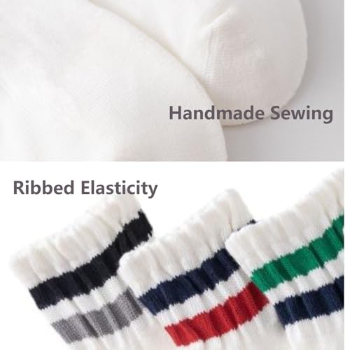 Crew Socks Striped Retro Socks Cotton Casual Active Calf Socks2