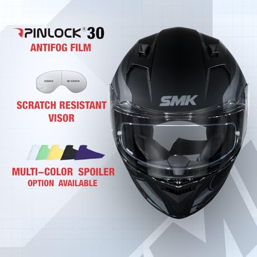 Image of SMK Stellar Sports ISI, DOT and ECE 06 Certified Helmet with Pinlock 30 (GL262 - L)