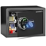 KornerBatl Smart Biometric safe with fingerprint lock (9.84"H x 9.84"D x 13.78"W), Small Safe Box with Silent Mode & Backlit Keypad & LED Light, caja fuerte para dinero for Rich Person