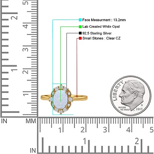 OMRANII Oval Shape Halo Ballerina Style Fashion For Women Marquise Art Deco Solitaire Wedding Engagement Ring Cubic Zirconia 925 Sterling Silver4