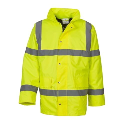 Image of Yoko Men's Yk045/Hvp300 Hi Vis Classic Motorway Jacket - Yellow, 6X-Large
