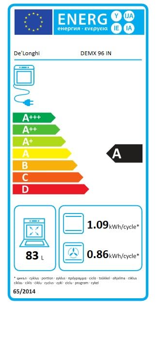 De'Longhi DEMX 96 IN Kuchenherd Induktion 90 cm Multifunktions-Elektrobackofen 4 Zonen Easy Steam Idroclean Inox Energieklasse A