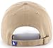 47 Brand MLB Khaki White Primary Logo Clean Up Adjustable Strap Baseball Dad Hat Cap, Adult One Size Fits All - Los Angeles Dodgers - Khaki White