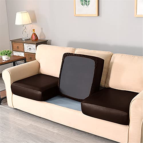 Housses de coussin de canapé extensible 3 à 4 places café
