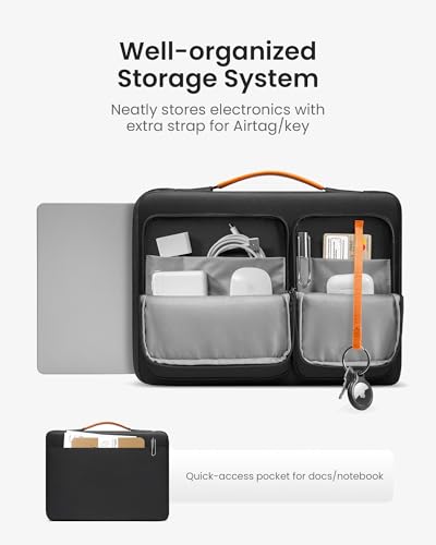 tomtoc 360 Protective Laptop Case for 13-inch New 2025 MacBook Air M4/A3240, M3/A3113, M2/A2681, M1/A2337, 13 in MacBook Pro M2/M1, 13-in Surface Pro 11th AI PC, Water-Resistant Carrying Bag3