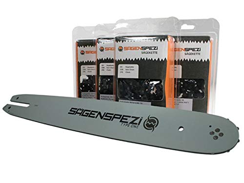 Guía de 35 cm 3/8"P 1,3 mm y 4 cadenas de guja cuadrada para Stihl MS 194 T MS194T MS194T