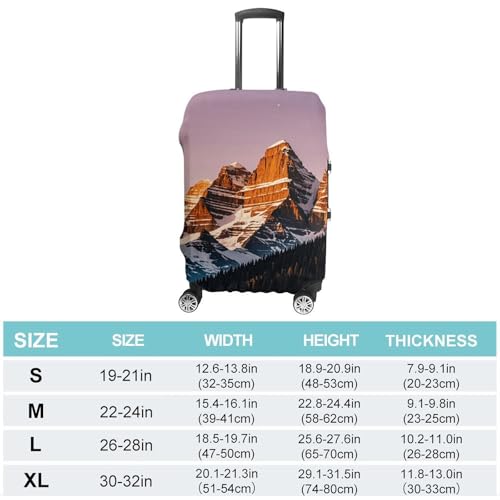 Rocky Mountains Luggage Cover Elastic Suitcase Protector Case Anti-Scratch Washable Baggage Covers Protector For Traveling, Aircraft Consignment L2