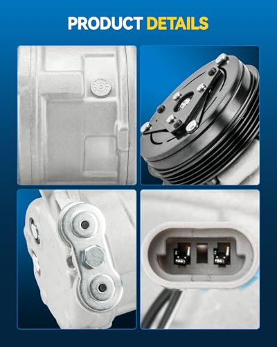 Image of PHILTOP Air Conditioner AC Compressor for Silverado 1500 /Sierra 1500 99-02 4.8L /5.3L,Tahoe /Yukon 01-02,00 4.8L /5.3L,Yukon XL 1500 /2500 Suburban 1500 /2500 00-02,Avalanche 1500 2002,Sierra 1500 01-02 6L