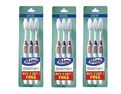 AJAY SENSITIVE Manual Toothbrush for adults + OFFER PACK,Pack of Assorted color 9 toothbrush combo (B0C3CKVQ1L) Amazon Price History, Amazon Price Tracker