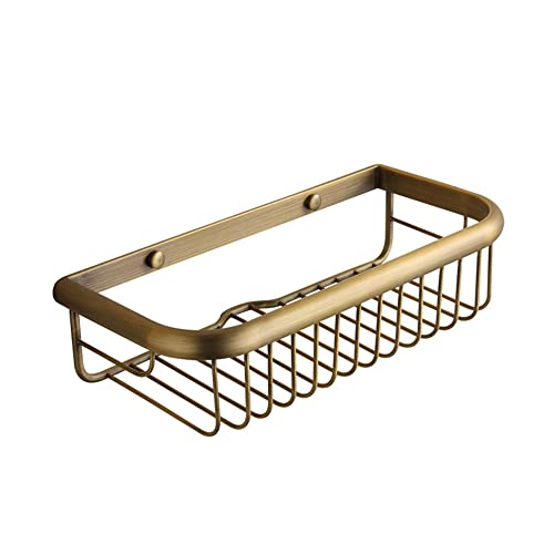Panier de douche en laiton, support mural de salle de bain couleur bronze