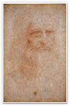 Leonardo Da Vinci Self Portrait - 3" Vinyl Sticker - for Car Laptop I-Pad Phone Helmet Hard Hat - Waterproof Decal