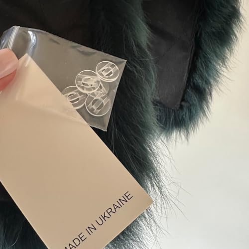 Green Collar Fur fox for winter coat parka hood 75 cm2