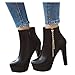 Luckycat Zapatillas Moda Botines Plataforma Sexy Stiletto Mujer Hebilla Dorado Tacón de...