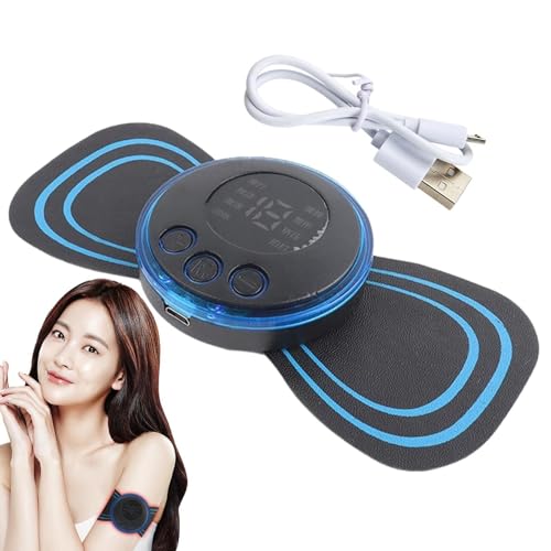 Masajeador de espalda EMS - Masajeador eléctrico de cuello, dispositivo de terapia de pulso portátil para hombros y cuello, parche de masaje muscular | Masajeador muscular inteligente portátil para ho