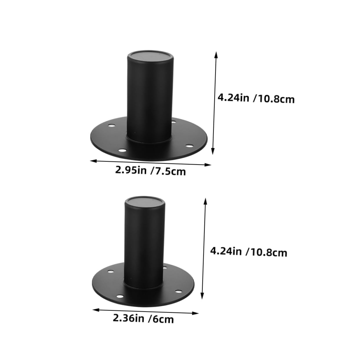 Abaodam 2pcs Speaker Stands Pair Wall Mount Brackets Monitor Stands Metal Base