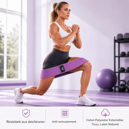 Fokky Set 5 Elastique Musculation Tissu antidérapants et résistant avec Sac – vue 4
