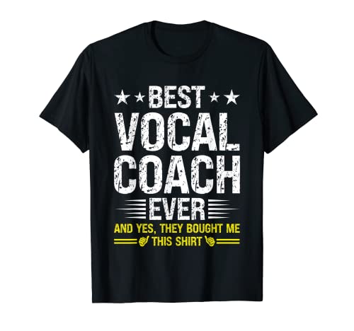 Mejor Entrenador Vocal de la Historia Divertido Entrenador Vocal Humor Camiseta