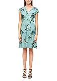 kleid raffung nähen Allover Print s.Oliver BLACK LABEL Damen 155.10.005.20.200.2037471 Kleid für besondere Anlässe, Light Petrol AOP, 40