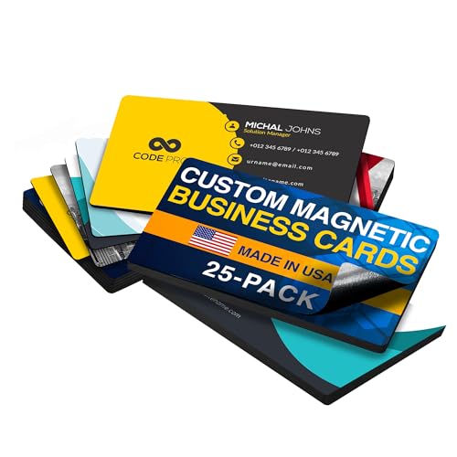 Magnet Me Up Customizable Business Card Magnet Pack - 25 Count - 3.5