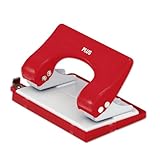 プラス パンチ 2穴 フォース1/2 Sサイズ PU-815AB レッド 30-170