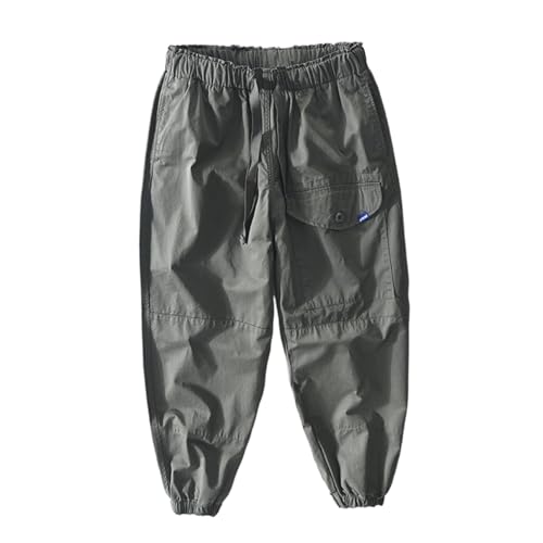Pantalons hommes loose kaki style workwear décontracté en coton léger - 6