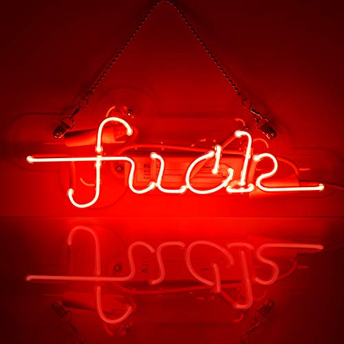 50% Off Discount Neon Signs Fuck Light Neon Light Sign Hanging Wall Sign Neon Girls Sign Neon Words Real Neon for Wall Home Bedroom Room Decor Bar Beer Decoration Signs