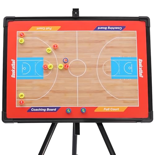 EEYBLAEEY Big Tri-pod Basketball Coaching Board, Basketball Tactic Board, Strategy Game Plan for Basketball,Soccer Board for Indoor Outdoor