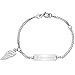 Schmuck-Pur Echt Silber Baby-ID-Armband Flügel mit Gravur 14cm