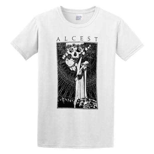 Alcest Camiseta Graphic Unisex Tee Shirt White, Blanco, L