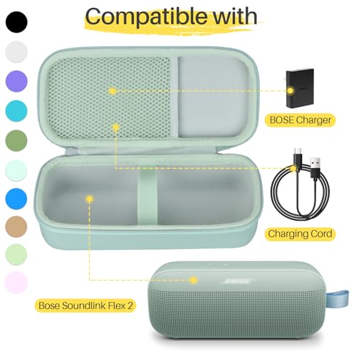 Image of Lebakort Hard Case Compatible with Bose SoundLink Flex 2nd Gen /Bose SoundLink Flex Portable Speaker, Alpine Sage Case