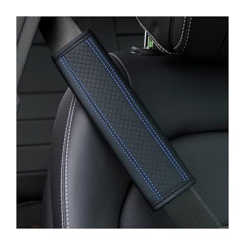 Image of Osilly Car Seat Belt Pads, 2 Pack Fiber Leather Seatbelt Shoulder Strap Covers, More Comfort Driving & Protect Your Neck, Universal Safety Strap Cover for Auto SUV Truck Airplane Backpack (Black /Blue)
