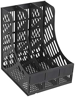 BALLSHOP 3 Section Plastic Hollow Documents Organizer File Holder Magazine Dividers Document Cabinet Rack Display and Storage Organiser Box for Office And Home