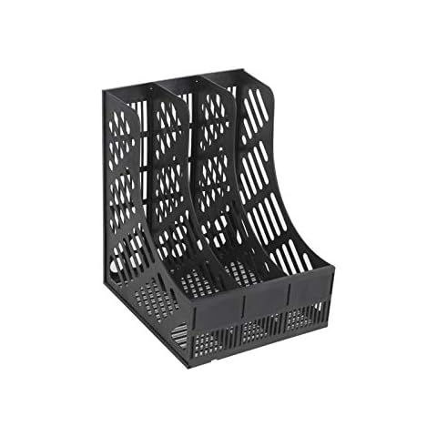 BALLSHOP 3 Section Plastic Hollow Documents Organizer File Holder Magazine Dividers Document Cabinet Rack Display and Storage Organiser Box for Office And Home Cover