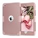 iPad Mini 4 Case,iPad Mini 4 Retina Case,BENTOBEN Anti-slip Shock-absorption Silicone High Impact Resistant Hybrid Three Layer Protective Cover for iPad Mini 4 Rose gold