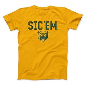 Baylor University Shirt BU Bears Apparel Super Soft Sic ‘Em Gold T-Shirt (Large)