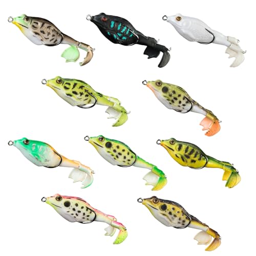 Leurres de pêche grenouille brochet basse truite appât souple silicone 9cm