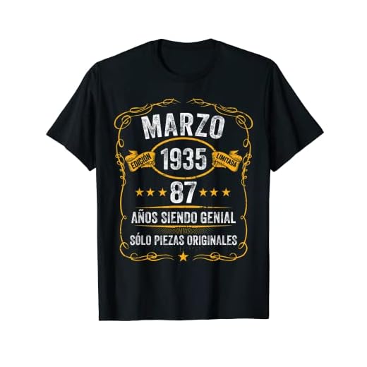 87 Años Cumpleaños Marzo 1935 Hombre Mujer Marzo 1935 87 Camiseta