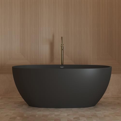 MonBlari 67" Matte Black Freestanding Tub