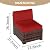 VONZOY Patio Furniture Set, 5 Pieces Outdoor Sectional Sofa Set, PE Wicker Rattan Slanted Back Outdoor Conversation Set with Cushions and Glass Coffee Table, Wine red