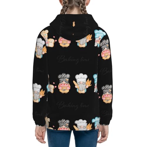 Little Chef Gnome Kids Pullover Hoodies Boys Sweatshirts Girls Athletic Clothes with Pocket4