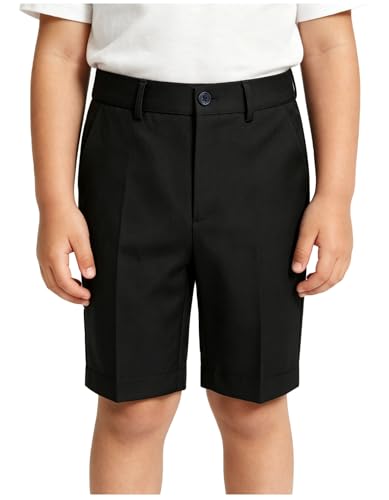 Image of Boy Shorts Kids Stretch School Uniform Clothes Flat Front Dress Casual Shorts with Pockets for Summer