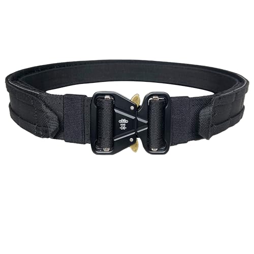 ZGJINLONG Tactical Battle Molle Duty belt - Quick Release 2\" Gun Utility Law Enforcement Rigger war Combat shooting range Belt