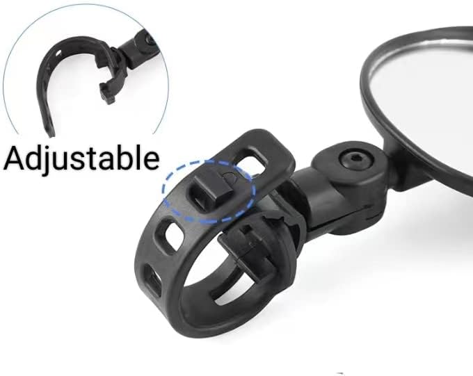Katartizo 2PCS Adjustable Rear View Mirror for Bikes, Universal for Handlebars, Wide Angle Acrylic Convex Safety for Adult Bikes/Kids/Road/Mountain Bike - Image 5