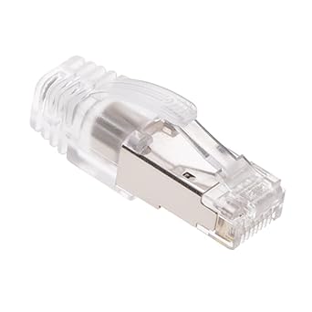 InstallerParts Cat.8 Plug, Shielded, 3-Prong, 50 Micron, 20 Pack