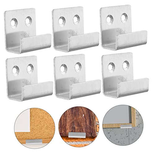 Image of 10pcs Ceramic Tile Pendant Wall Brackets Stainless Steel Plate Hangers Rustic Home Decor Hooks for Hanging Frame Mirror Clip