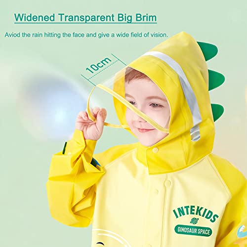 Image of Toddler Raincoat for Boys Girls Rain Poncho Waterpoof Kids Rain Jacket 3D Cartoon Hoodie Kids Rainwear XL Size 9-10 Years