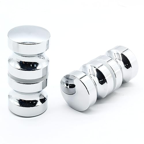 Image of 2 Pack Shower Glass Door Handle, Stainless Steel Shower Doors Knob Double Sided Pull Hardware for Bathroom Glass Doors (Polished Chrome)